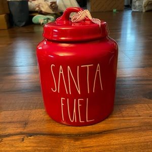 Rae dunn santa fuel chubby red canister